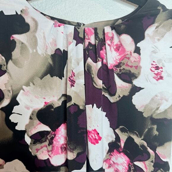 Calvin Klein Sz Small Floral Print Sleeveless Blouse - Picture 5 of 11